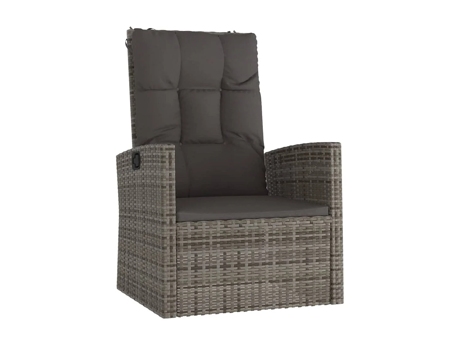 Set Divani da Giardino 4 pz con Cuscini in Polyrattan Grigio