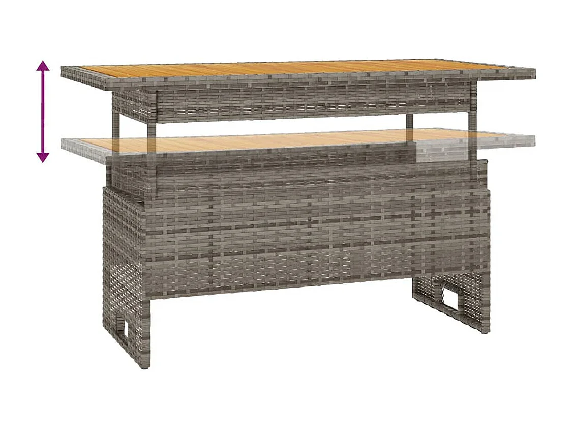 Set Divani da Giardino 4 pz con Cuscini in Polyrattan Grigio