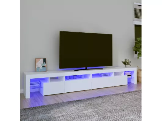 Kauf Unique TV-Schrank mit LED-Leuchten Weiß 260x36,5x40 cm