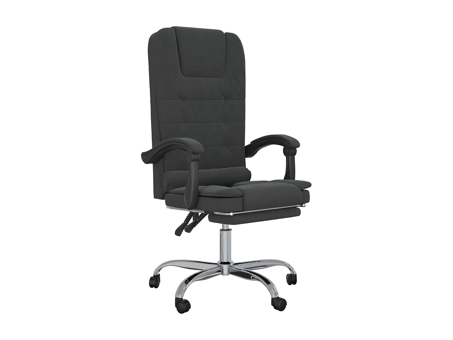 Fauteuil de massage inclinable de bureau Noir Velours