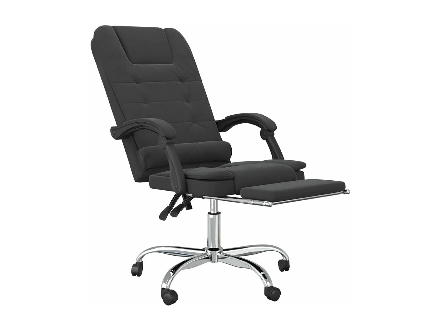 Fauteuil de massage inclinable de bureau Noir Velours