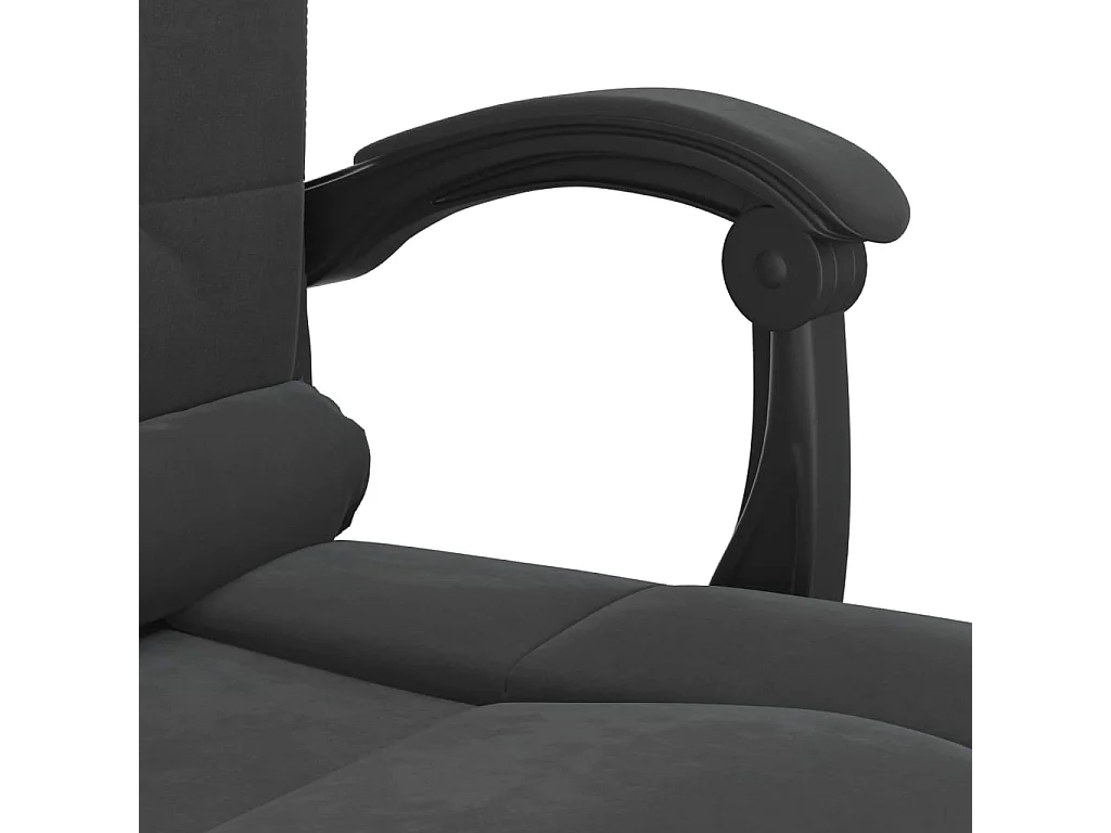 Fauteuil de massage inclinable de bureau Noir Velours