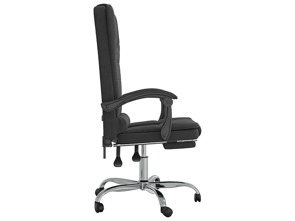 Fauteuil de massage inclinable de bureau Noir Velours