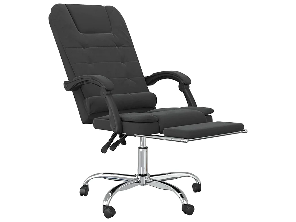 Fauteuil de massage inclinable de bureau Noir Velours