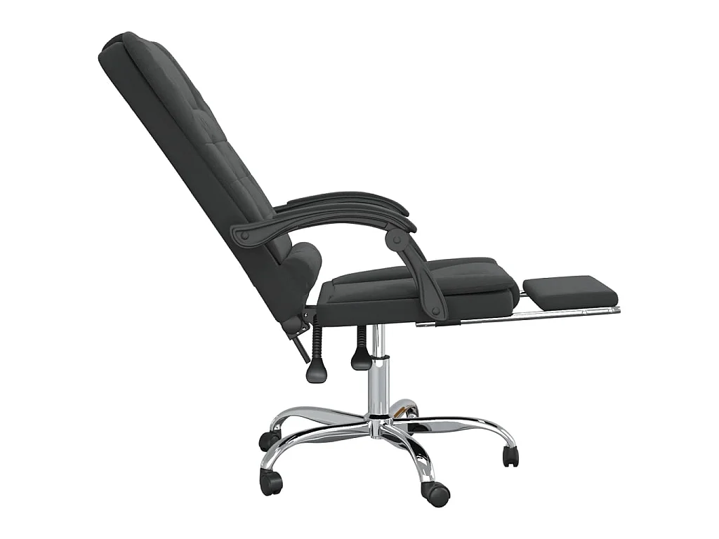 Fauteuil de massage inclinable de bureau Noir Velours