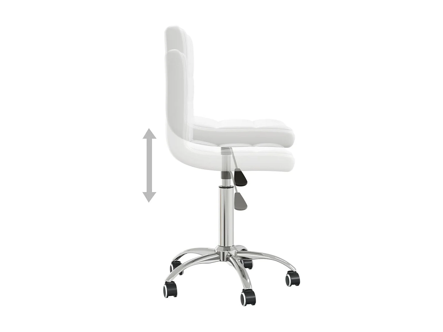 Silla de oficina giratoria de cuero sintético blanco