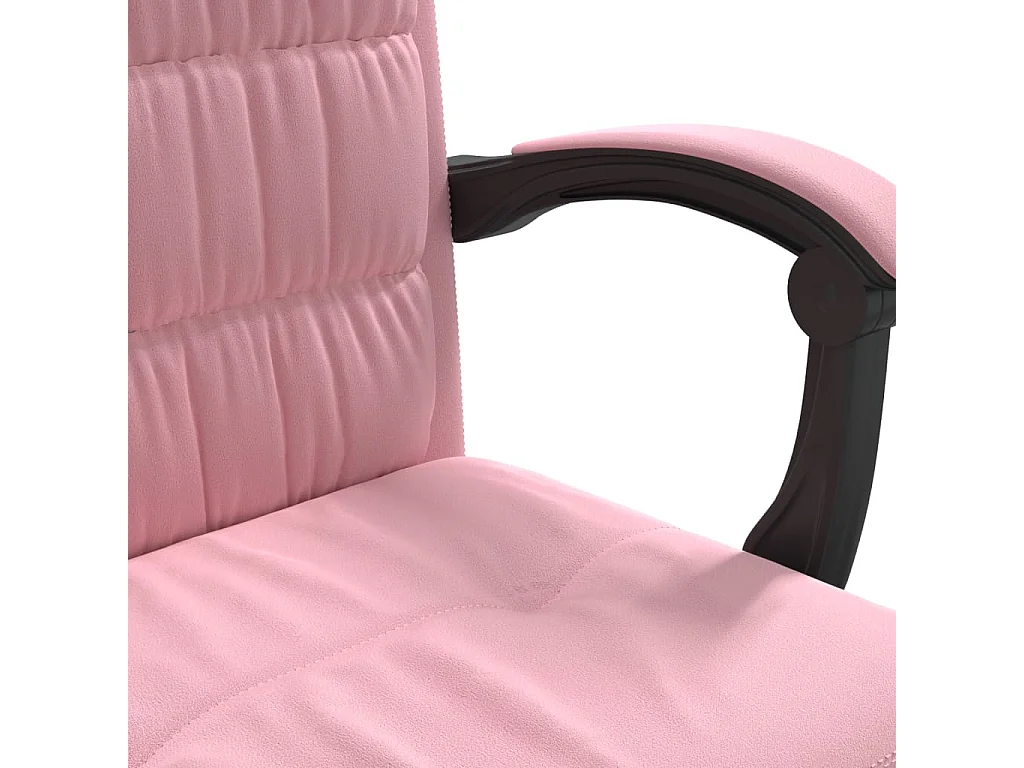 Fauteuil inclinable de bureau Rose Velours