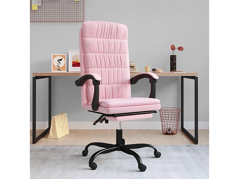 Fauteuil inclinable de bureau Rose Velours