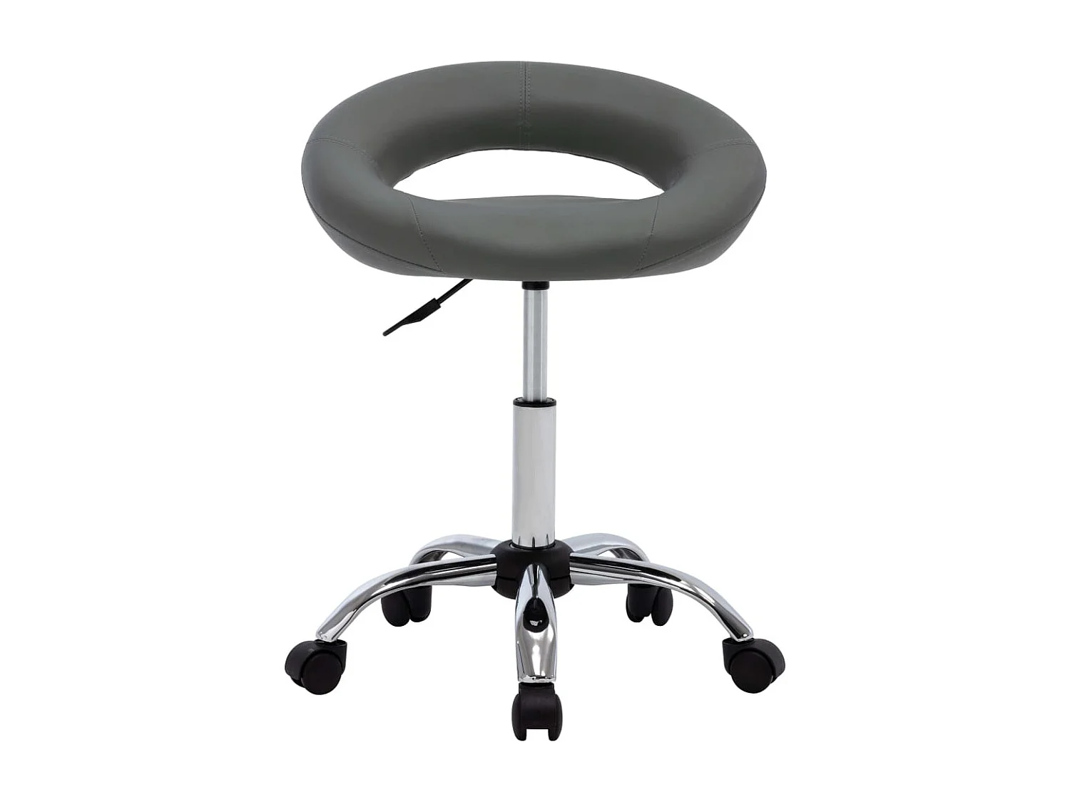 Chaise de travail roulante Gris Similicuir
