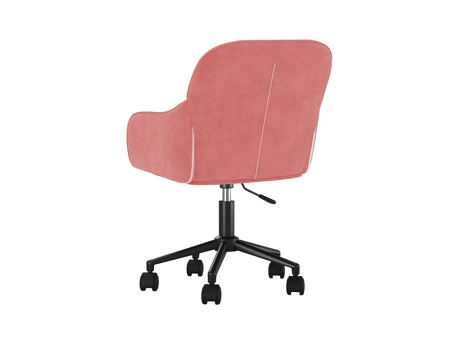 Silla de oficina giratoria de terciopelo rosa