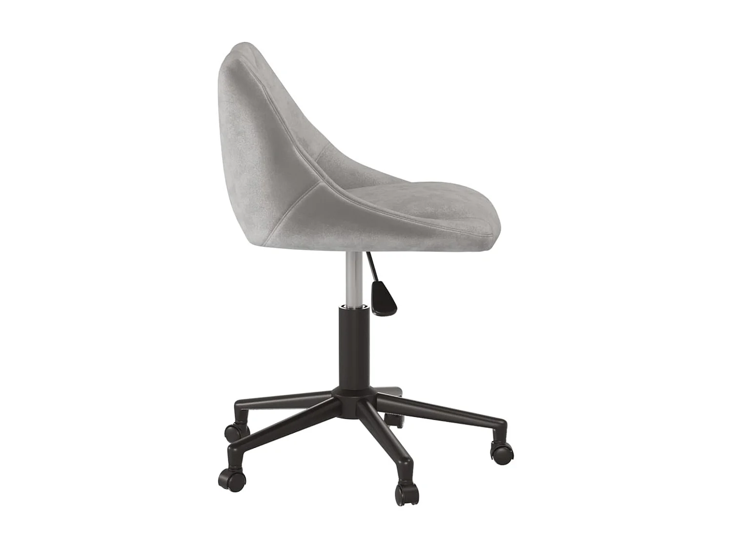 Chaise pivotante de bureau Gris clair Velours