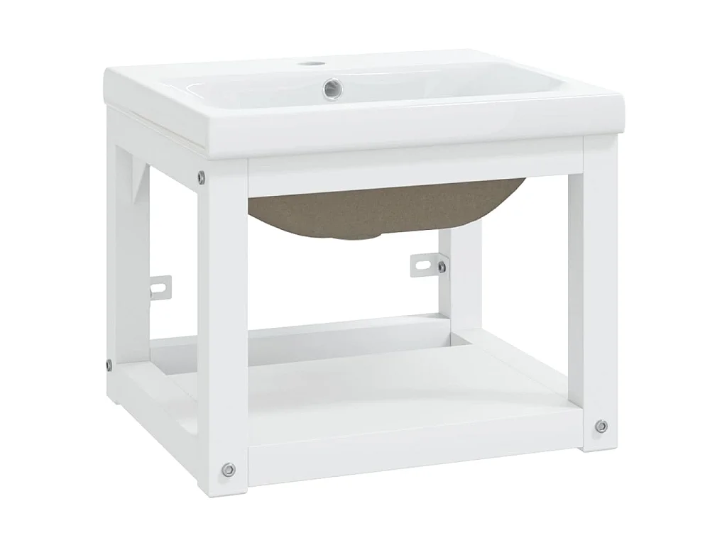 Estructura de baño con lavabo incorporado hierro blanco