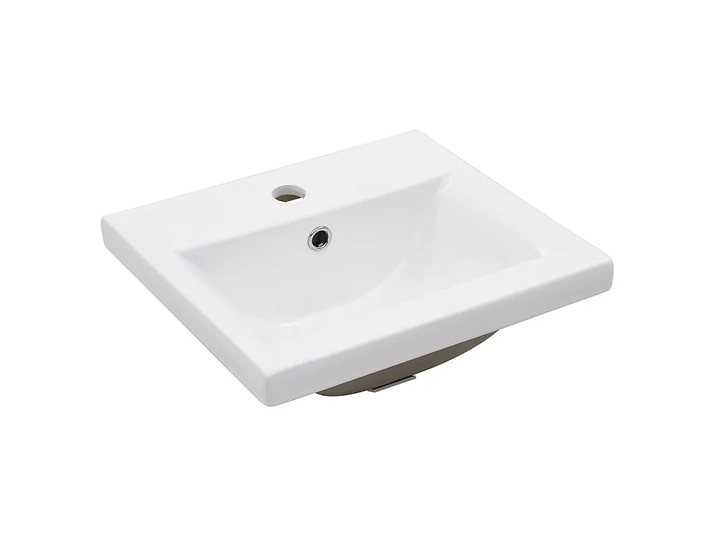Badezimmer-Waschtischgestell mit Waschbecken Weiß Eisen