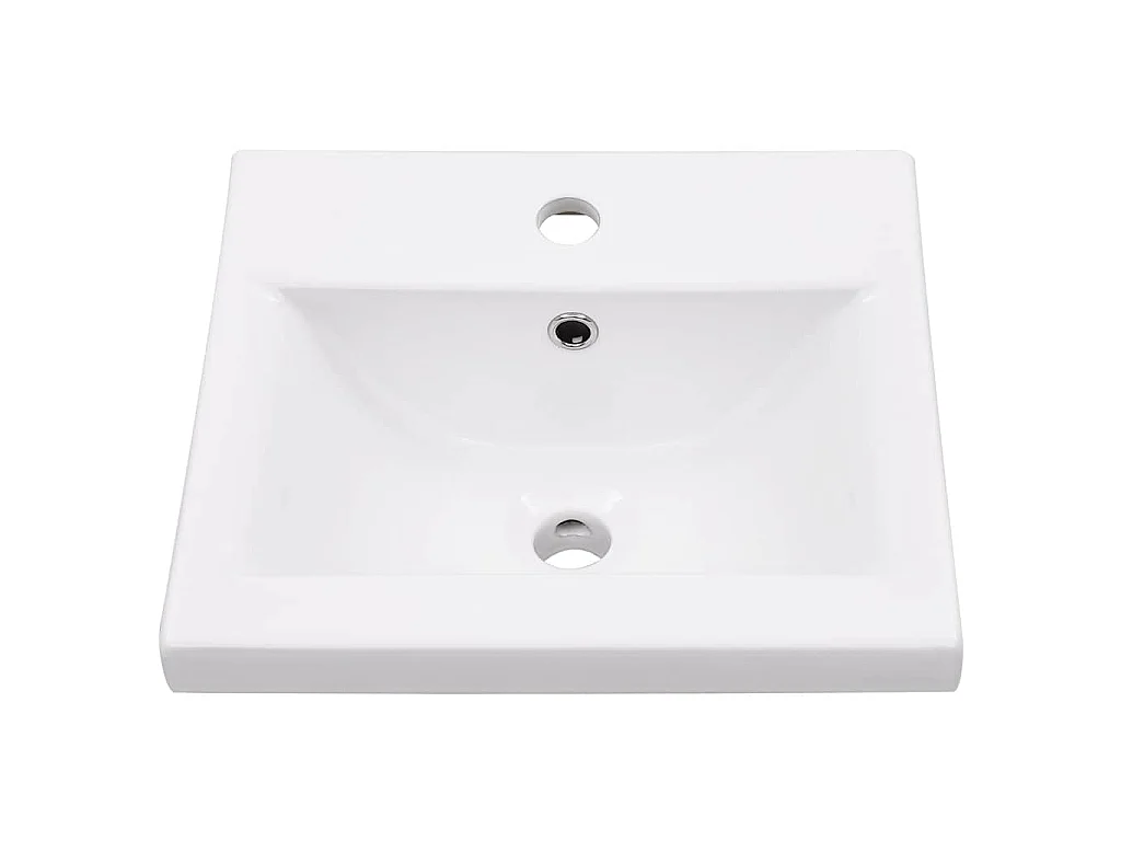 Badezimmer-Waschtischgestell mit Waschbecken Weiß Eisen