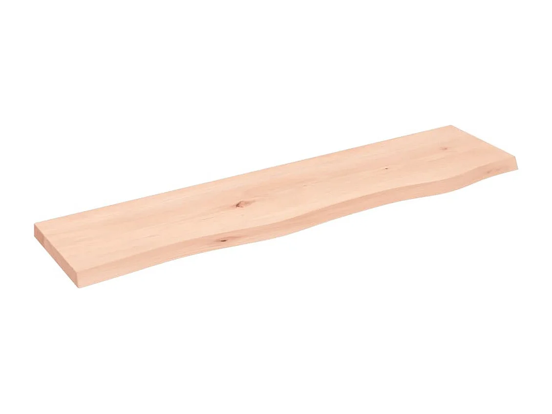 Ripiano a Parete 80x20x2 cm Legno Massello Rovere Non Trattato