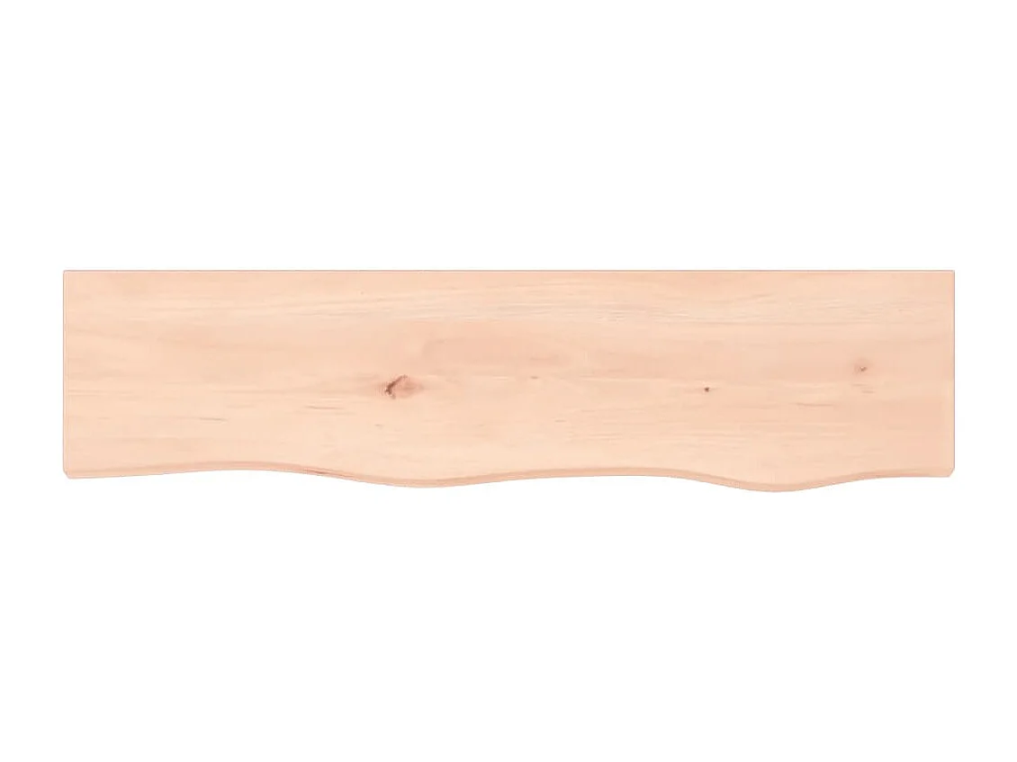 Ripiano a Parete 80x20x2 cm Legno Massello Rovere Non Trattato
