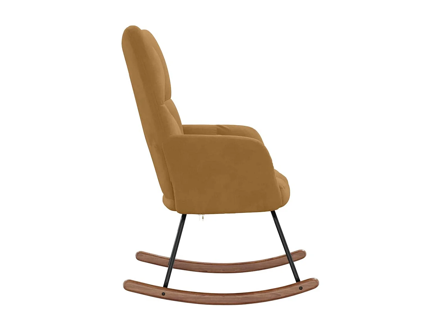 Chaise à bascule Marron Velours