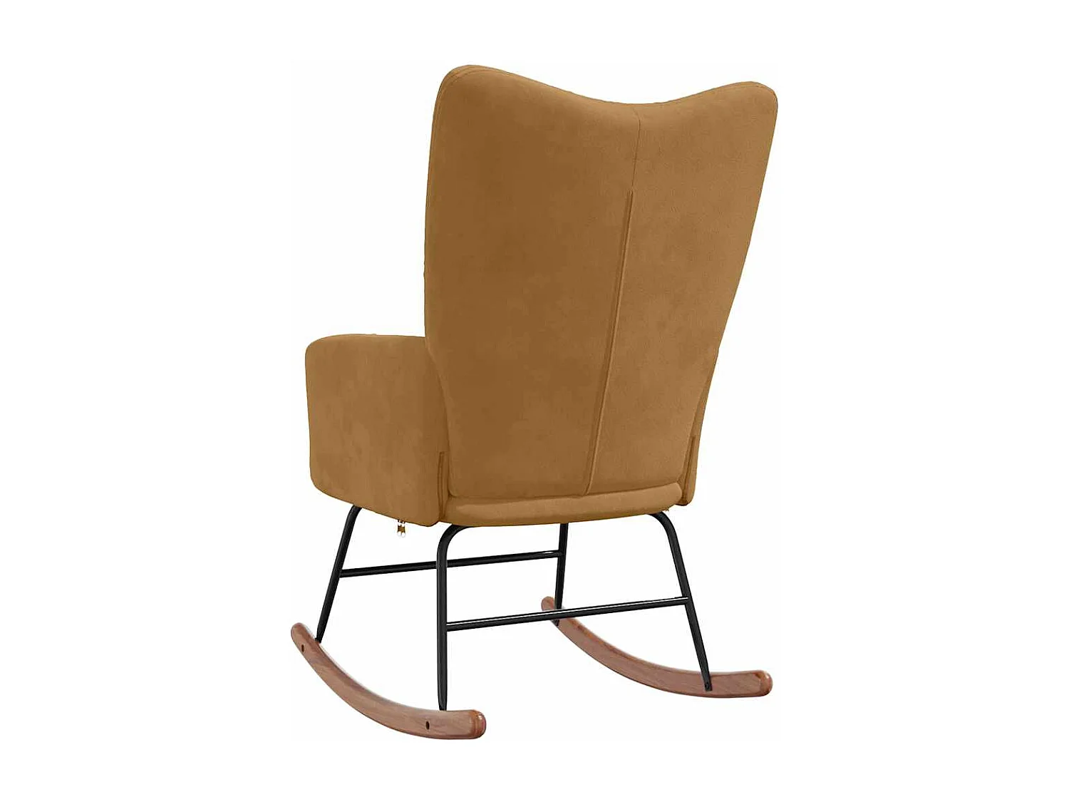 Chaise à bascule Marron Velours