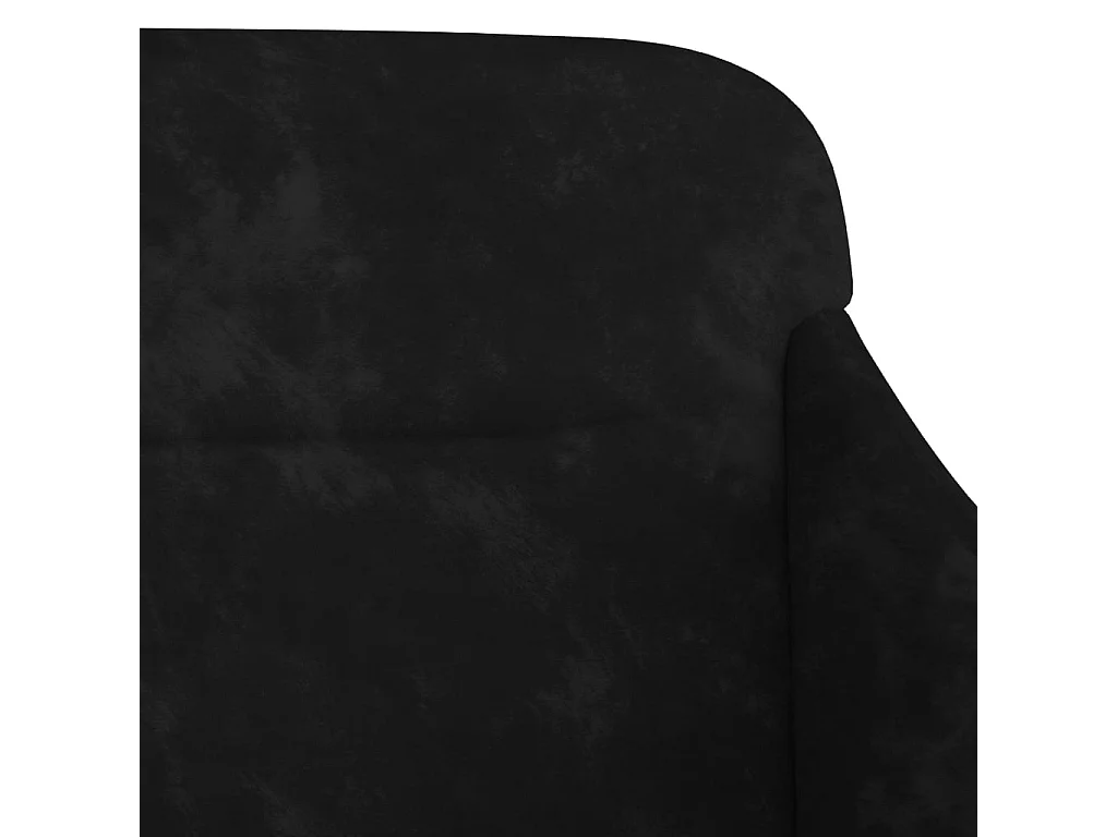 Banco de terciopelo negro 110x76x80 cm