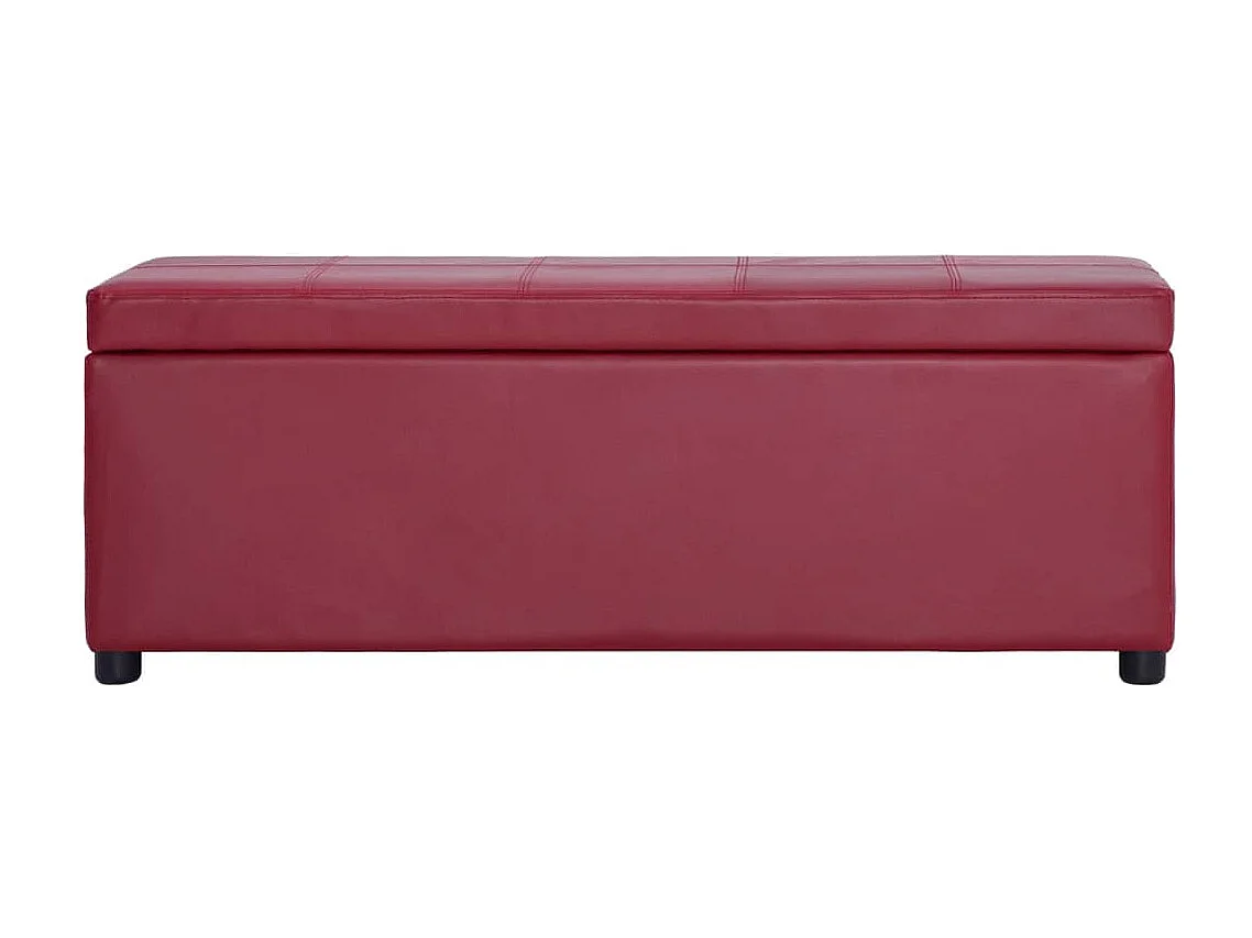 Banc avec compartiment de rangement 116 cm Bordeaux Similicuir