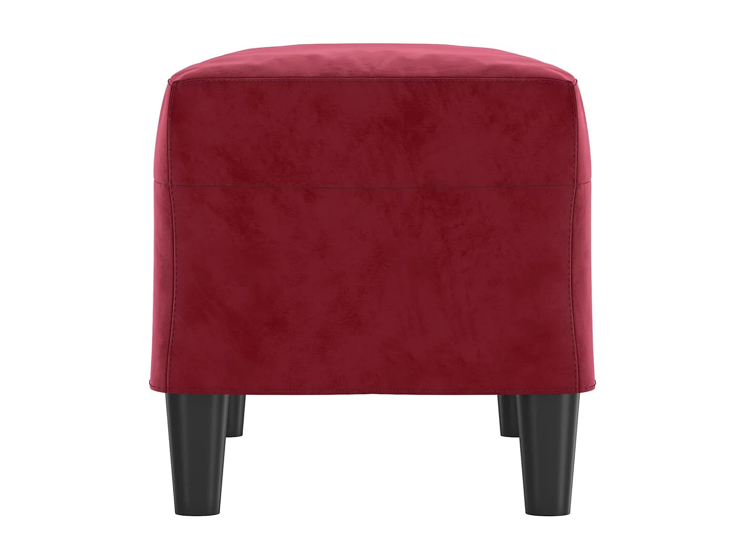 Banc Rouge bordeaux 70x35x41 cm Velours