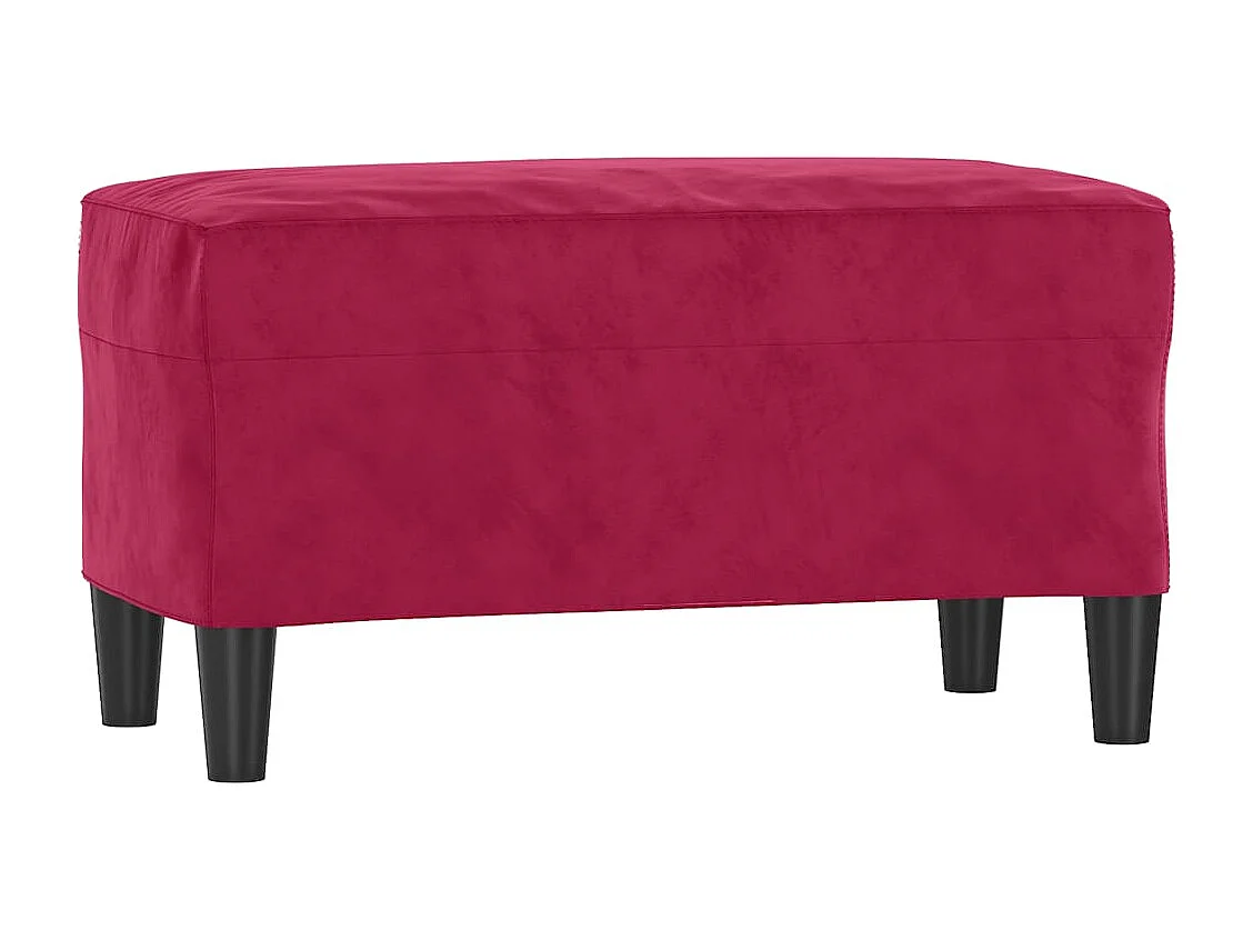 Banc Rouge bordeaux 70x35x41 cm Velours