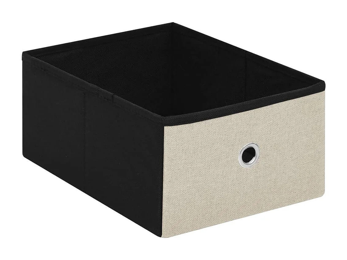 Cassapanca Pieghevole Bianco Crema 76x38x38 cm in Simil Lino