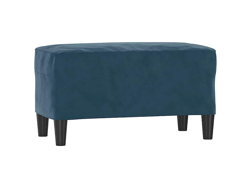 Banc Bleu 70x35x41 cm Velours