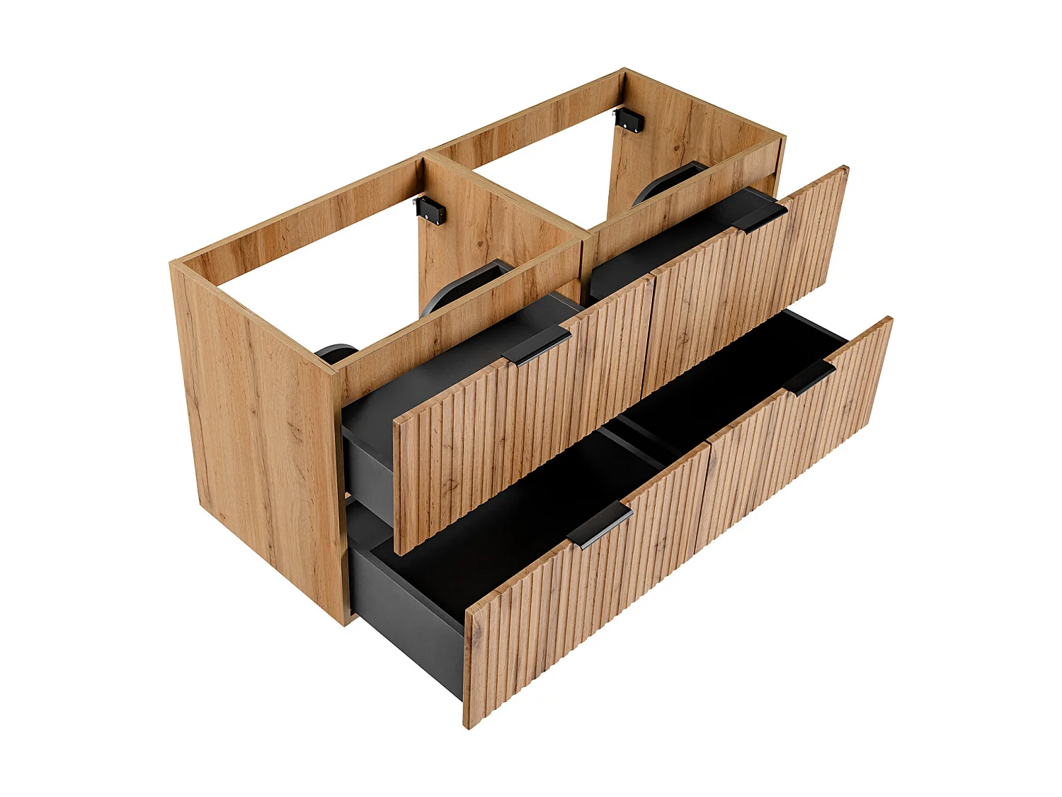 Mueble suspendido bajo lavabo - Natural claro - Ancho 120 cm - ZEVARA