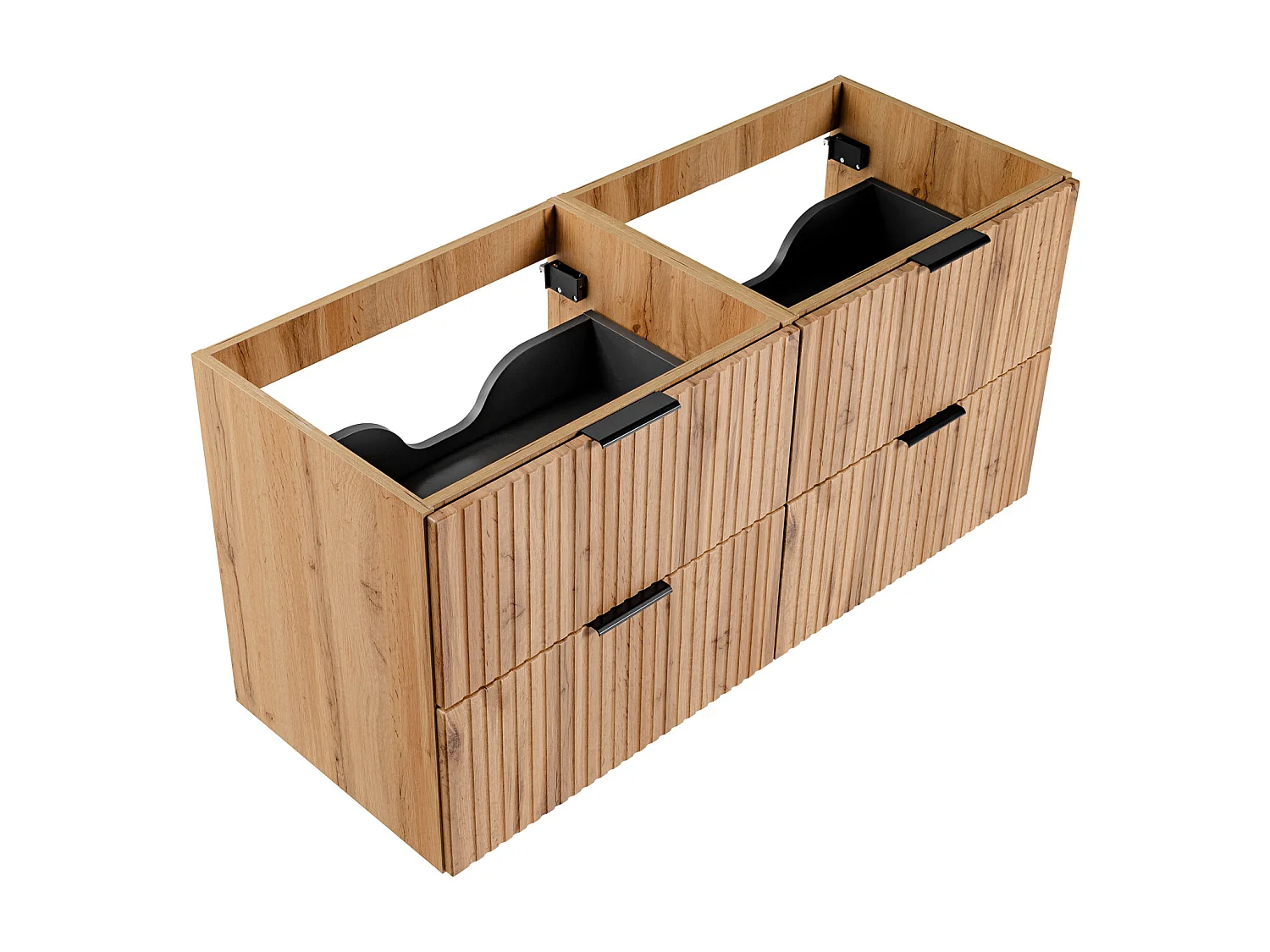 Mueble suspendido bajo lavabo - Natural claro - Ancho 120 cm - ZEVARA