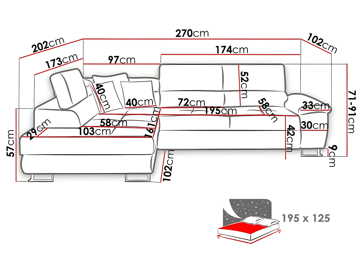 Canapé d'angle convertible ANTONI en velours côtelé jaune angle droit
