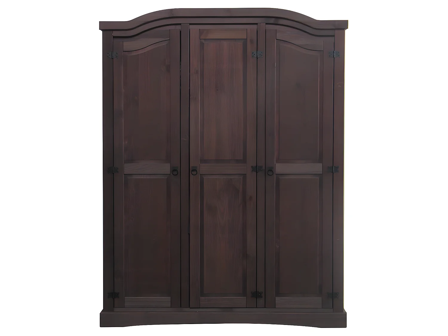 New Mexico Kleiderschrank 3-Trg. Breite 152 cm, Höhe 193 cm braun gebeitzt/Wachs.