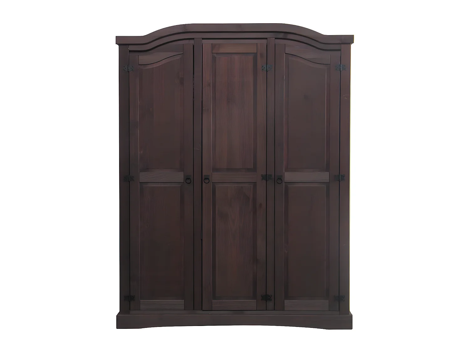 New Mexico Armoire 3 pièces, largeur 152 cm, hauteur 193 cm, teinte/cire de style colonial.