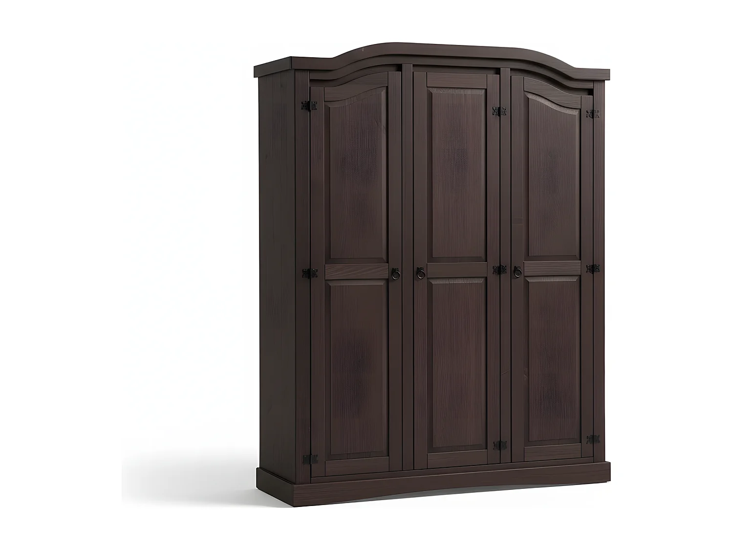 Bruine kledingkast 3-drs New Mexico.