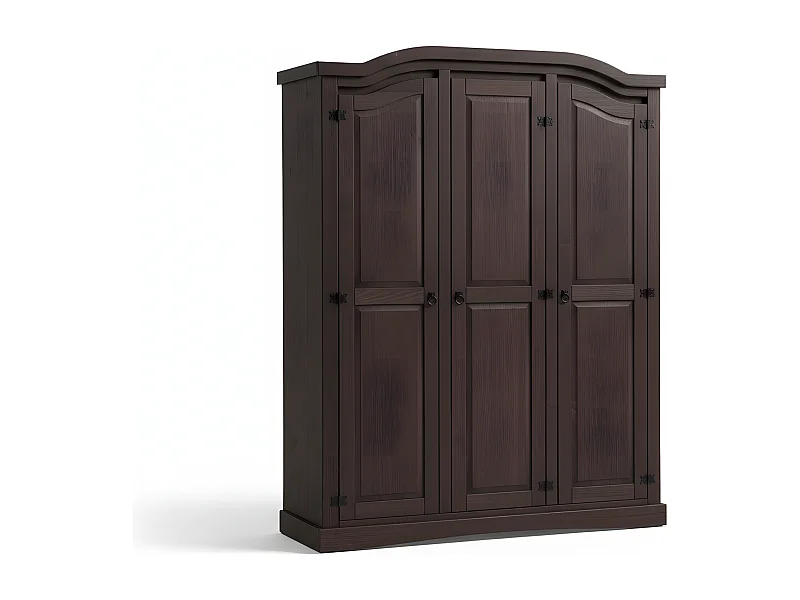 Bruine kledingkast 3-drs New Mexico.