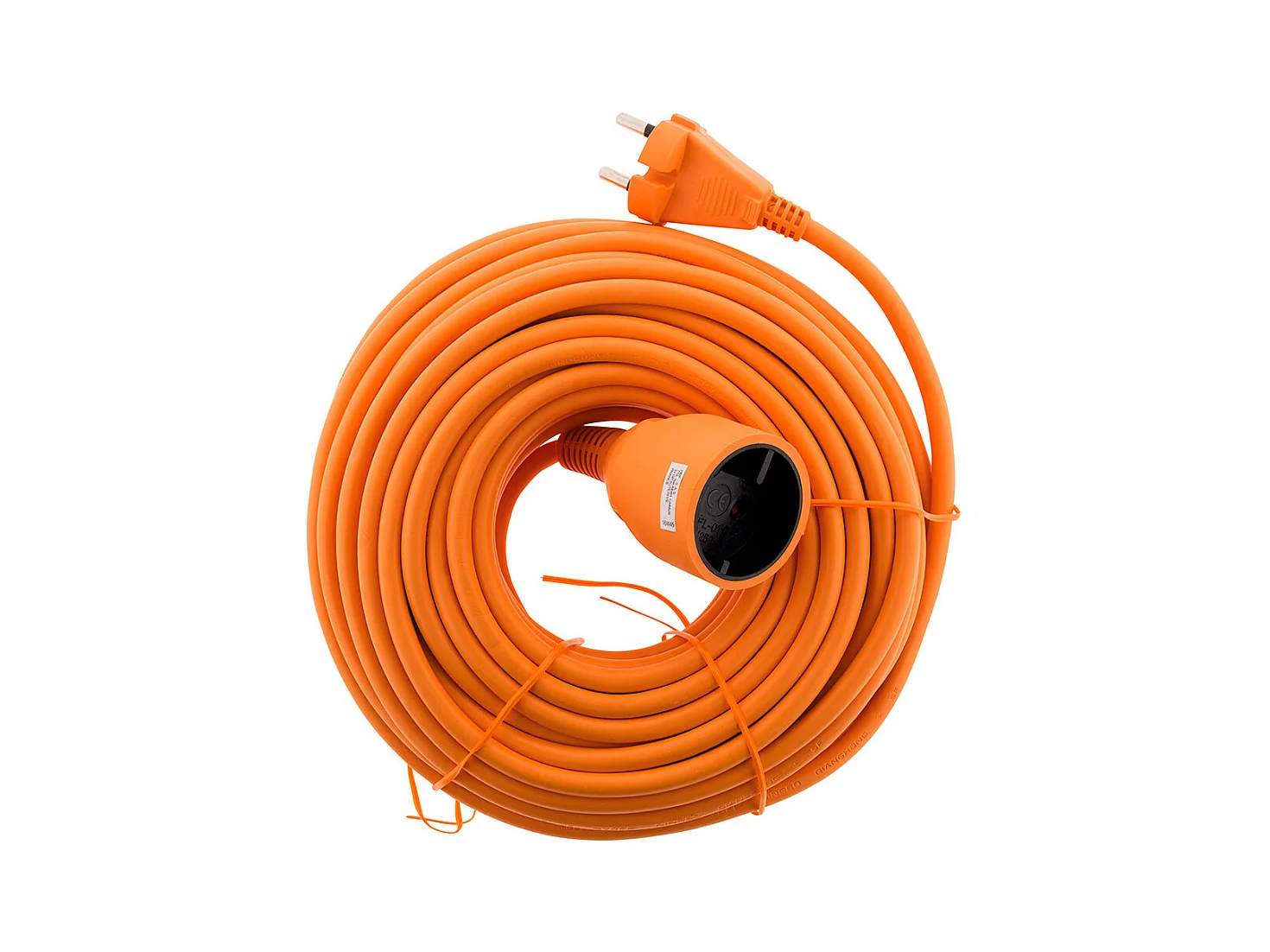Prolongateur sans terre obturateur 16A 25m - orange - Zenitech