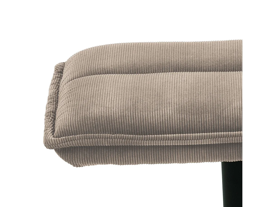 Bliwa fauteuil lounge fauteuil met kruk beige, zwart.