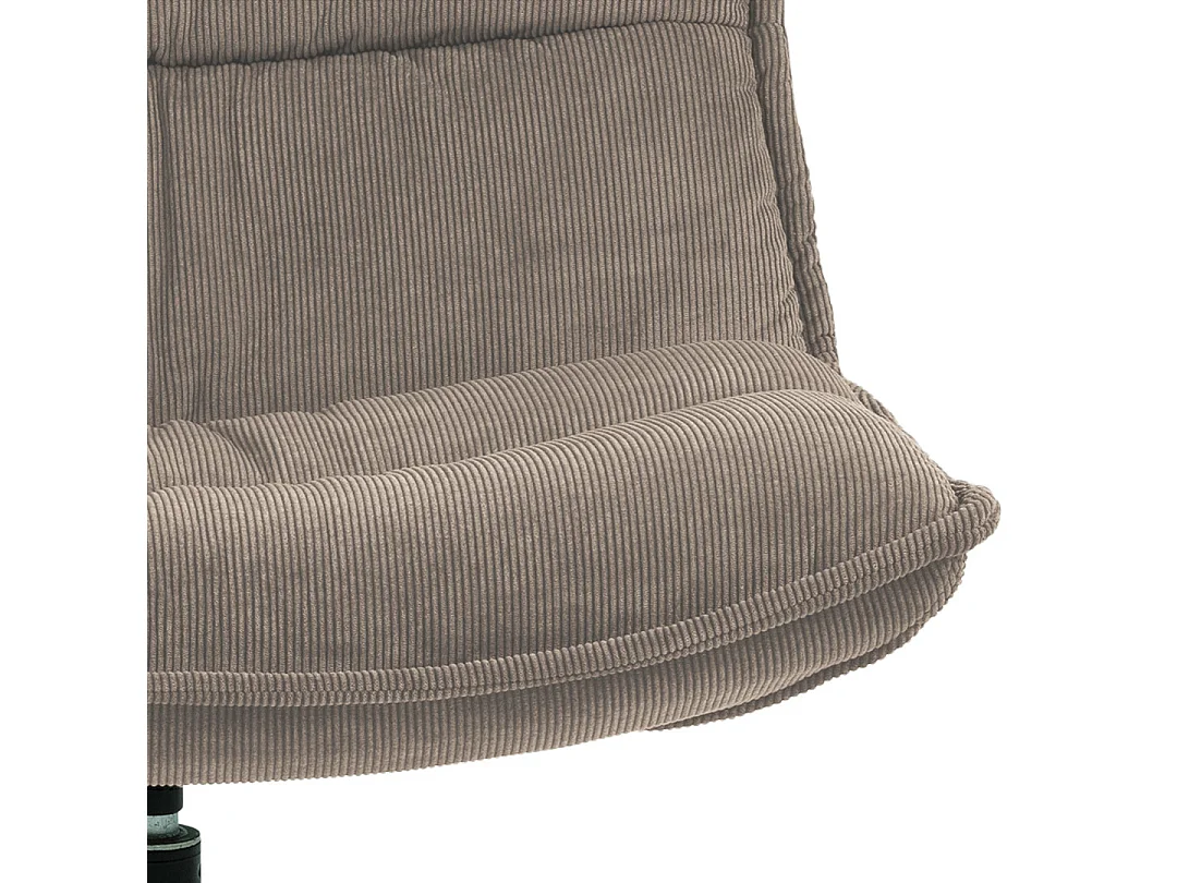 Bliwa fauteuil lounge fauteuil met kruk beige, zwart.