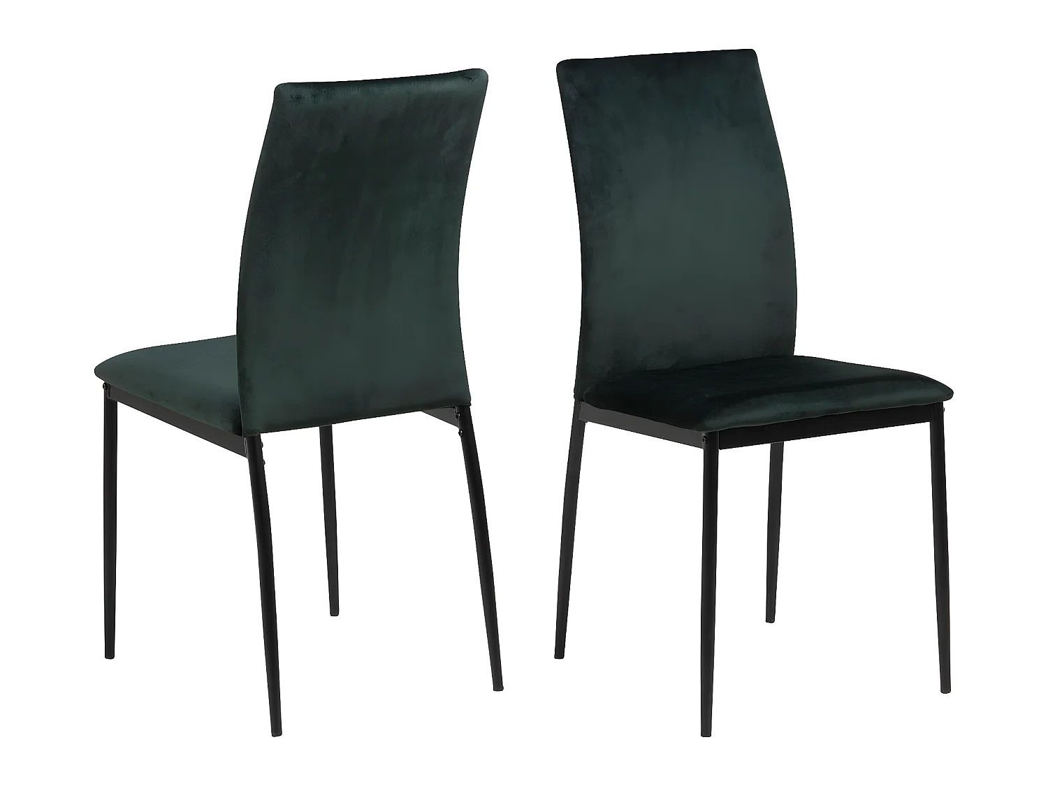 Demina Chaise de salle à manger, vert foncé, noir.