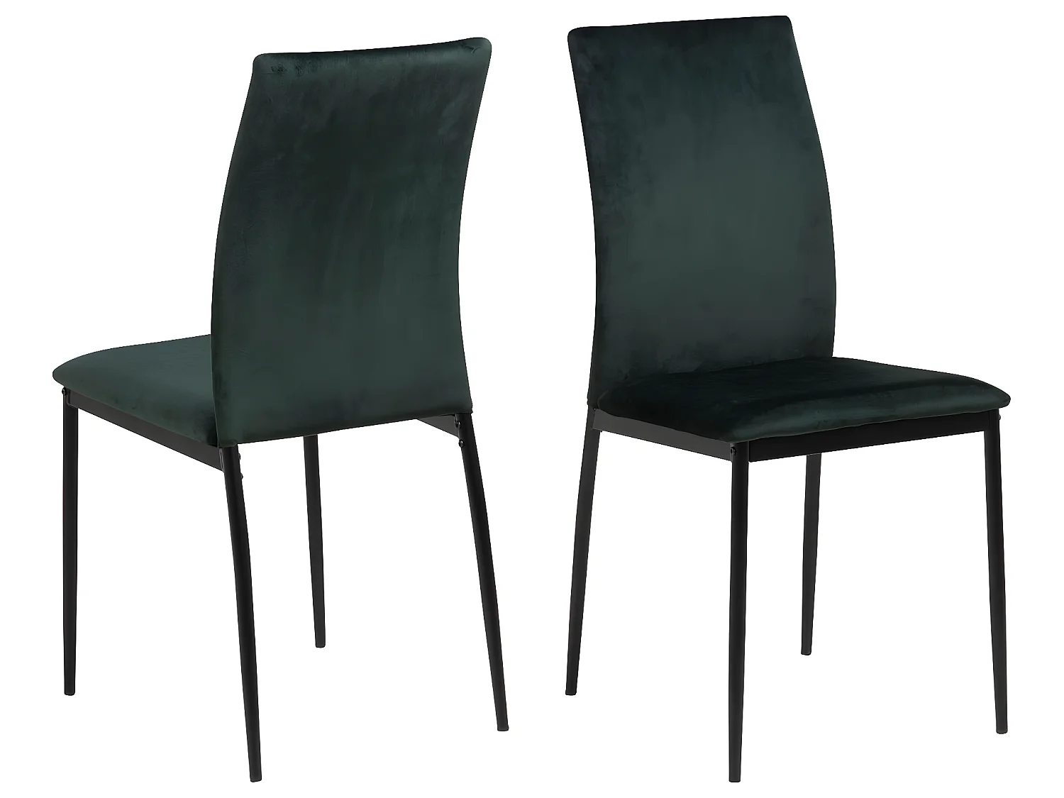 Demina Esszimmerstuhl dunkelgrün, schwarz.