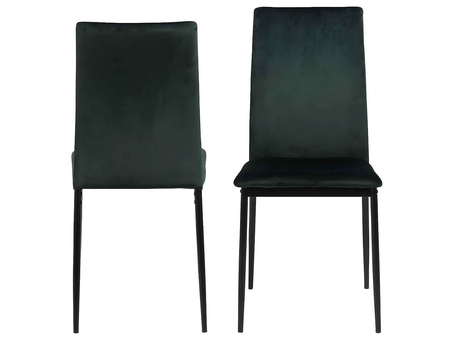 Demina Esszimmerstuhl dunkelgrün, schwarz.