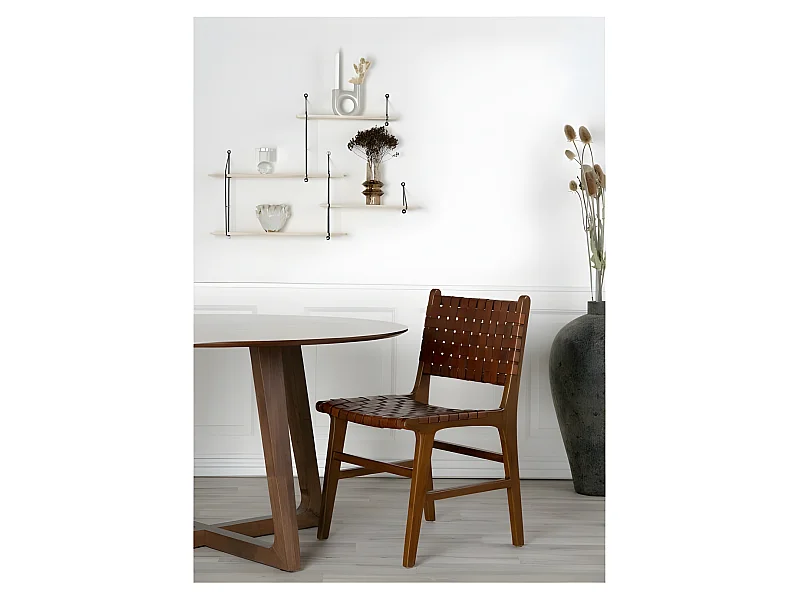 Perugia eetkamerstoel bruin.