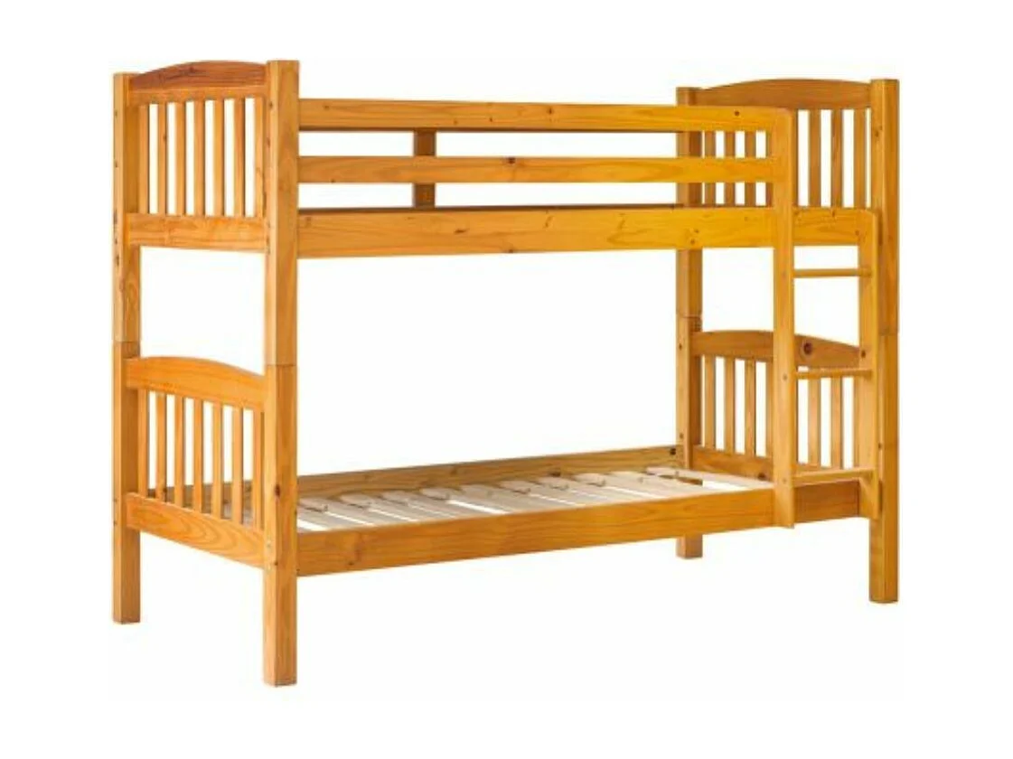 LITERA TORNEADA Juvenil Blanca + COLCHONES VISCOELÁSTICOS 20cm - Venprodin