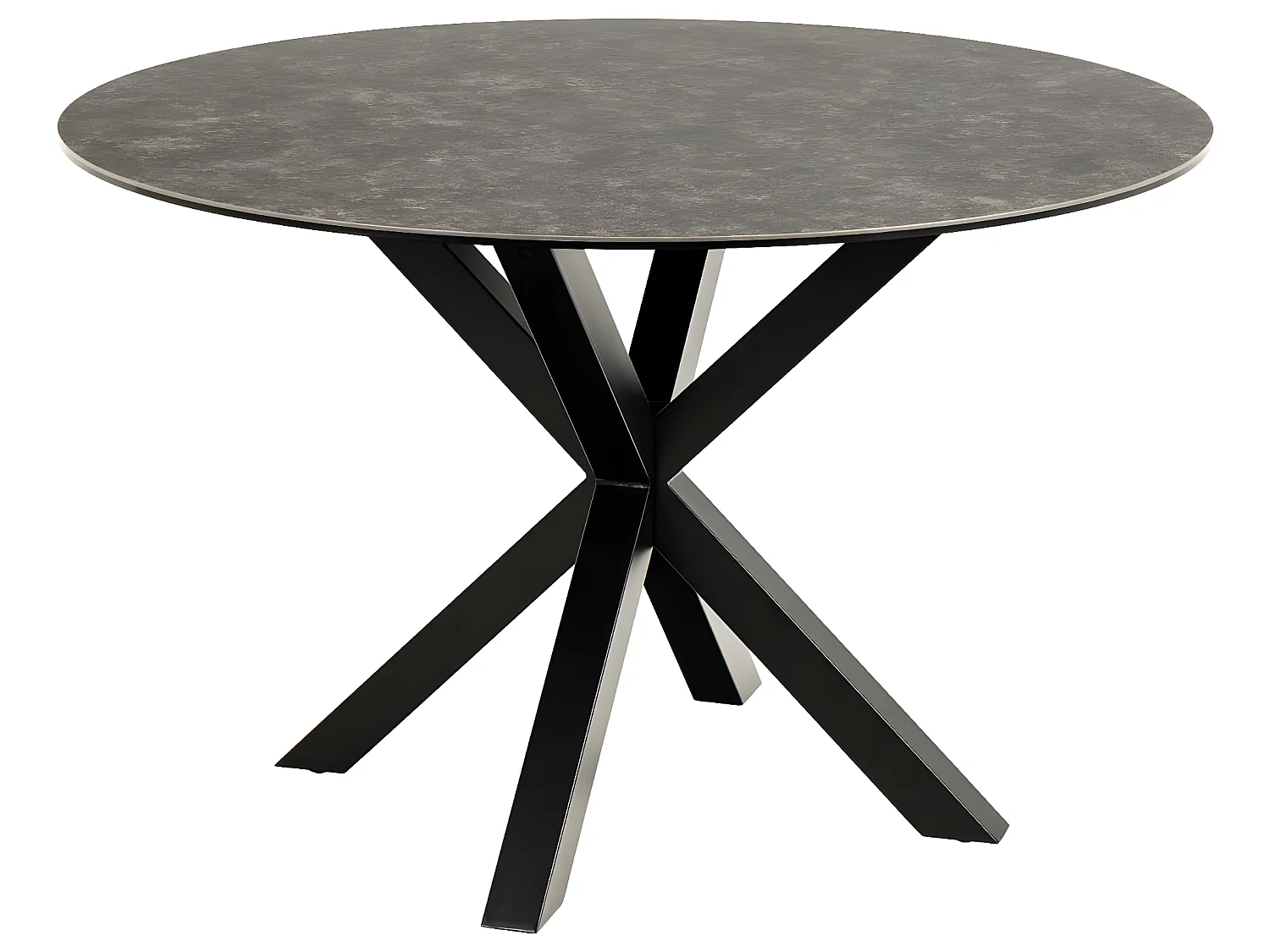 Hevar eetkamertafel Ø119 cm keramiek zwart.