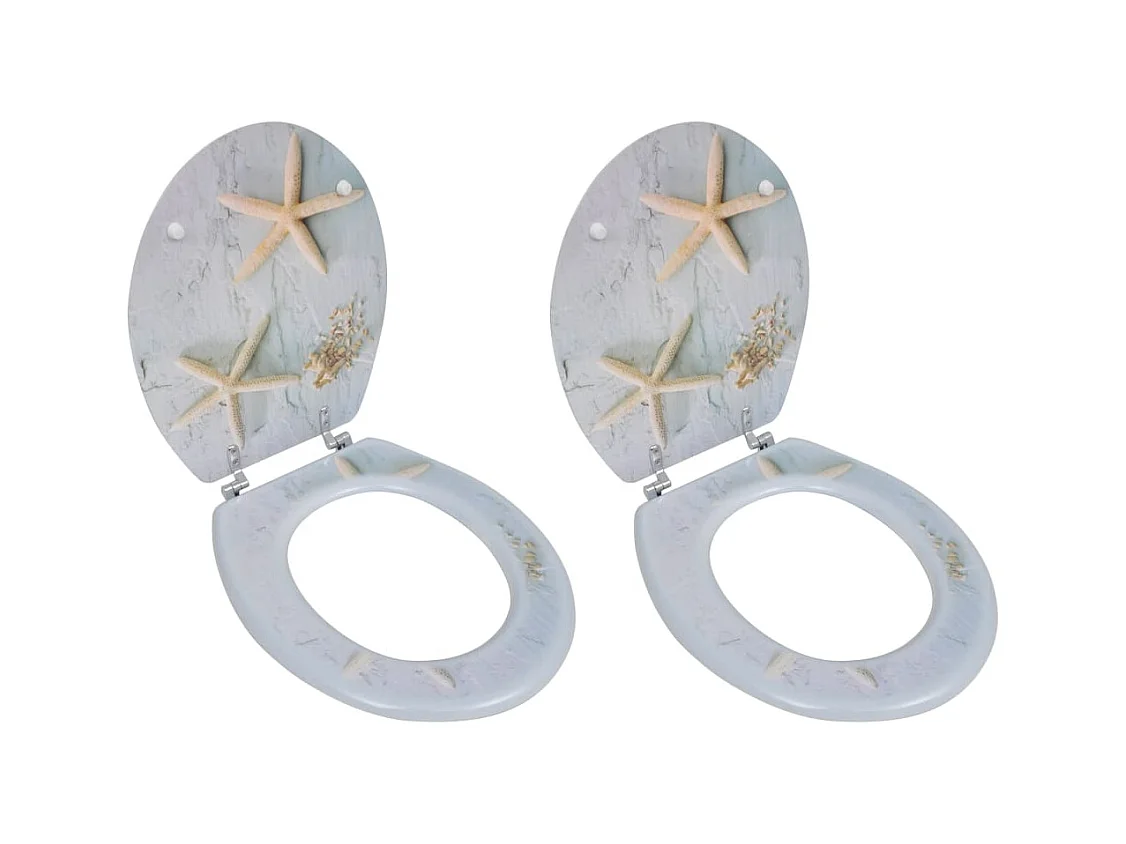 Lot de deux sièges effet bois 43.7 x 37.8 x 43.7 cm 02_0002948