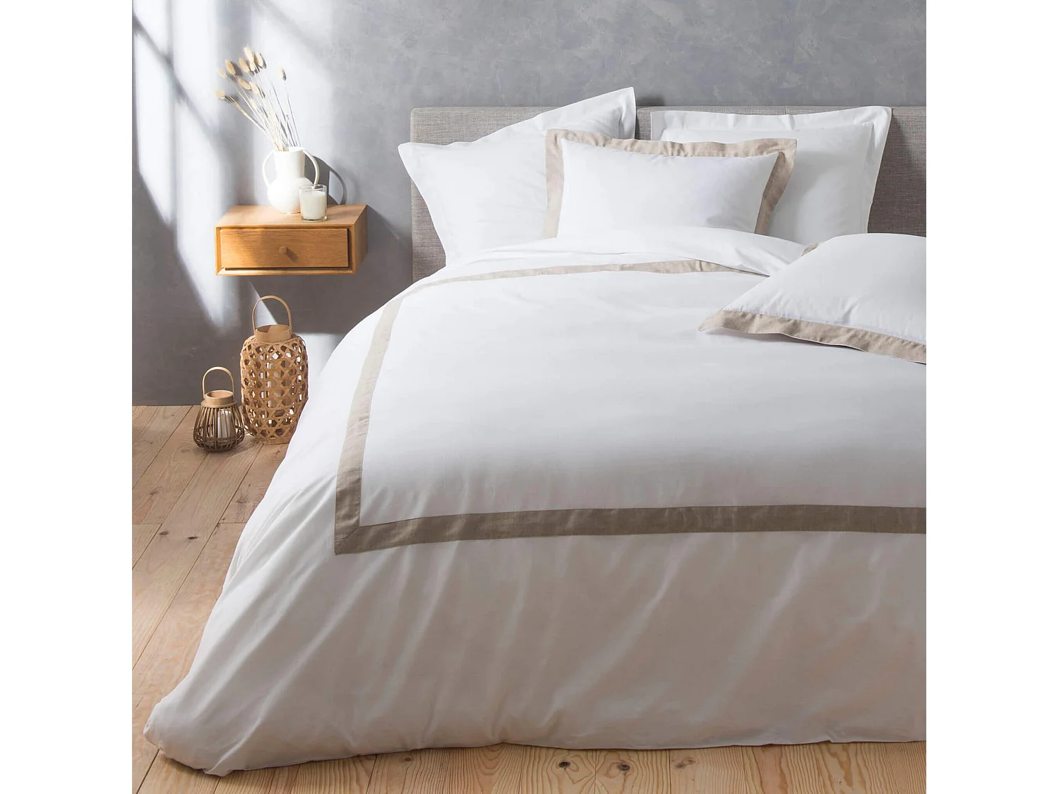 Juego nórdico natural y elegante 260 x 240 cm