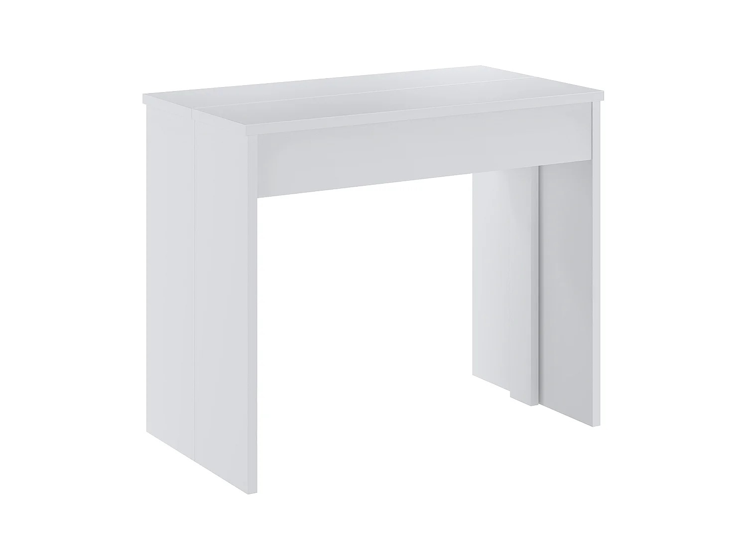 Console table extensible 12 couverts - 6 rallonges - Blanc - ONEGA