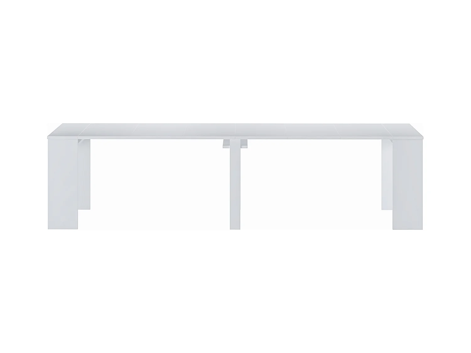 Mesa consola extensible 12 cubiertos - 6 extensiones - Blanco - ONEGA