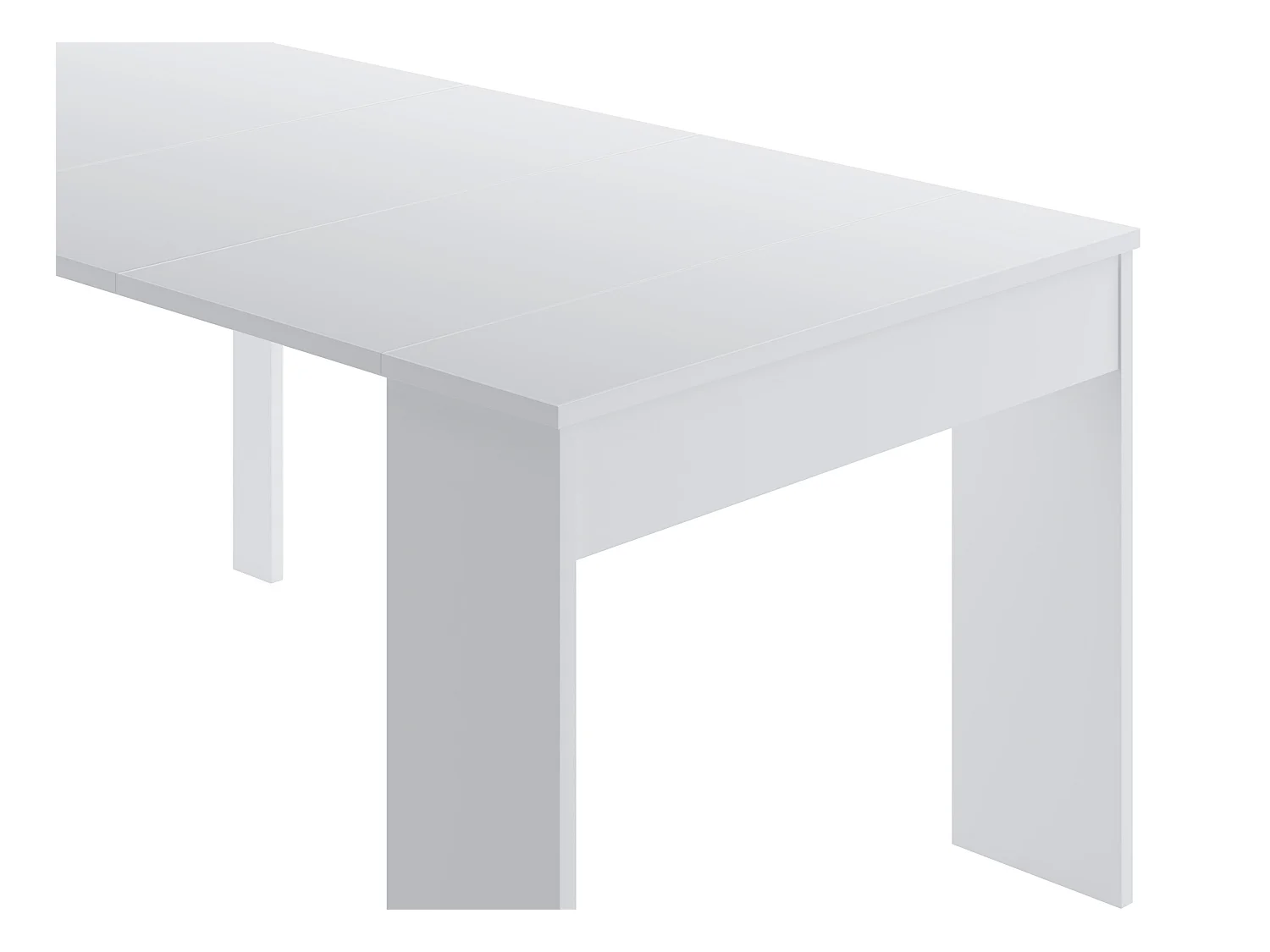 Mesa consola extensible 12 cubiertos - 6 extensiones - Blanco - ONEGA