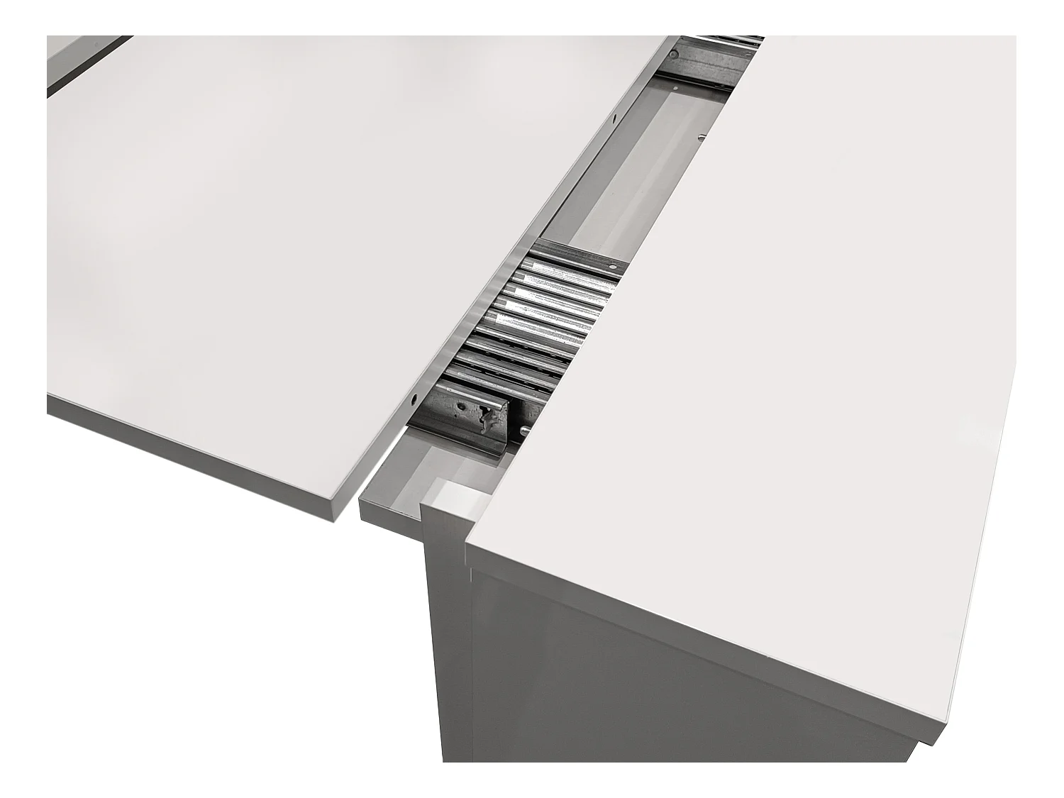 Mesa consola extensible 12 cubiertos - 6 extensiones - Blanco - ONEGA
